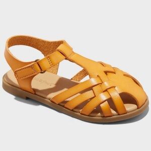 Cat & Jack Ella Closed Toe Sandals Cognac Size 8 Toddler